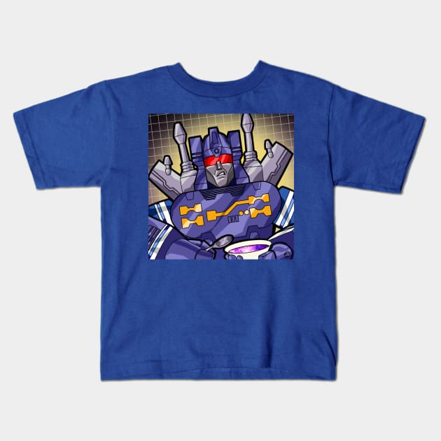 Rumble's Blue and Soup Too Kids T-Shirt by Rumble's Blue and Friends Too 